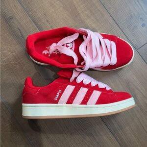 Knock-off Adidas Red and Pink Campus Shoes